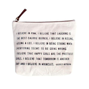 I Believe In Pink - Canvas Pouch