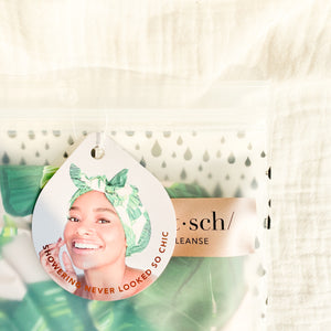 Elevated Shower Cap - Palm Leaves