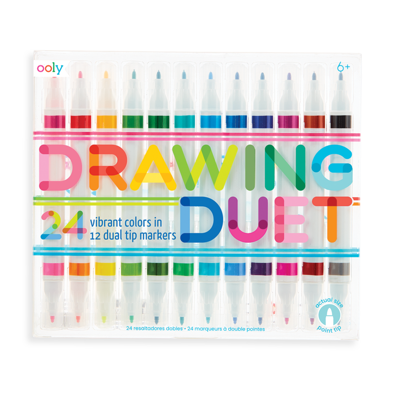drawing duet double-ended markers