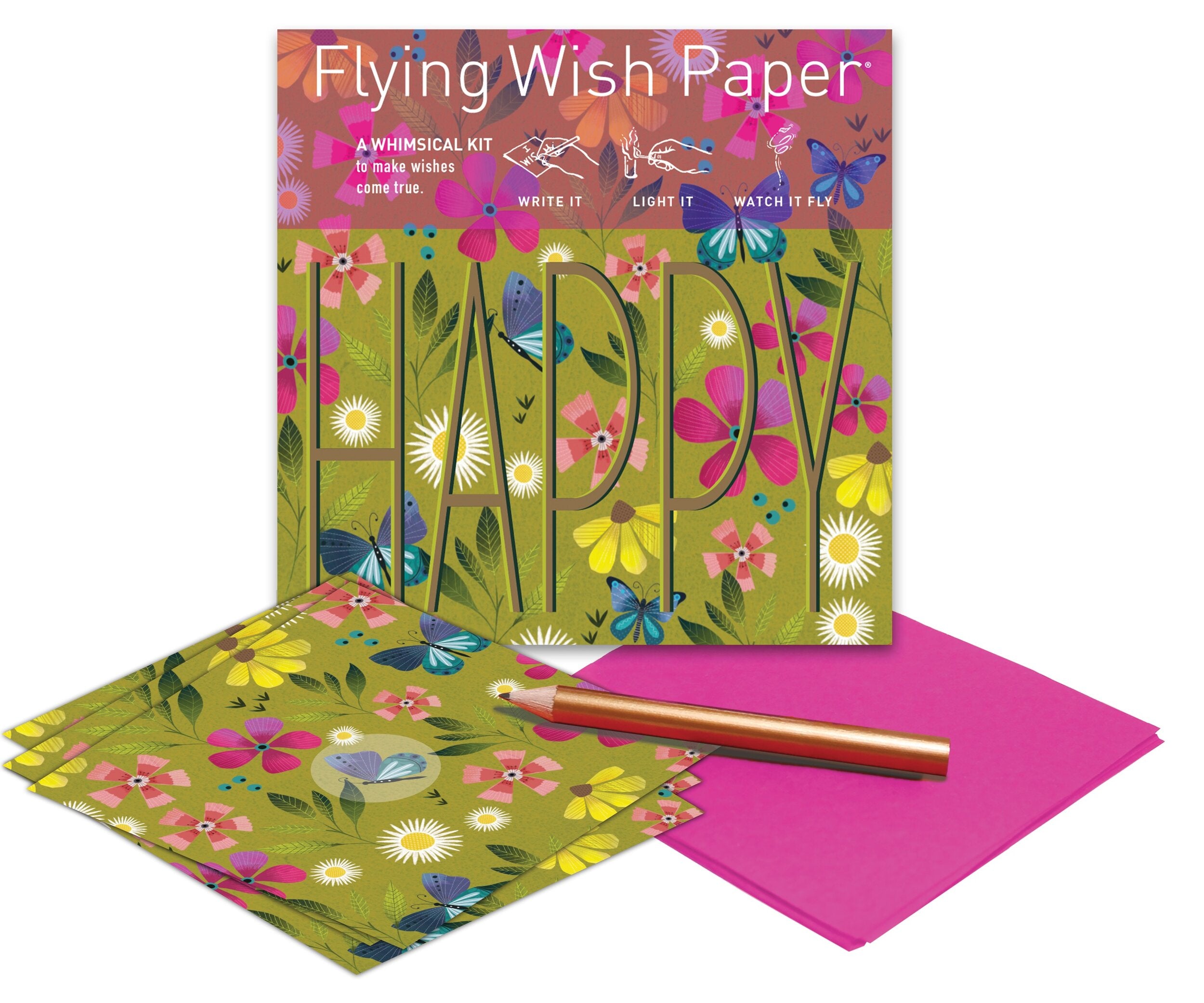 Happy - Flying Wish Paper