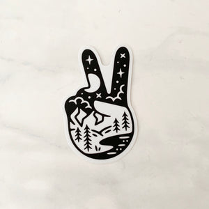 Peace Sign Scene Sticker