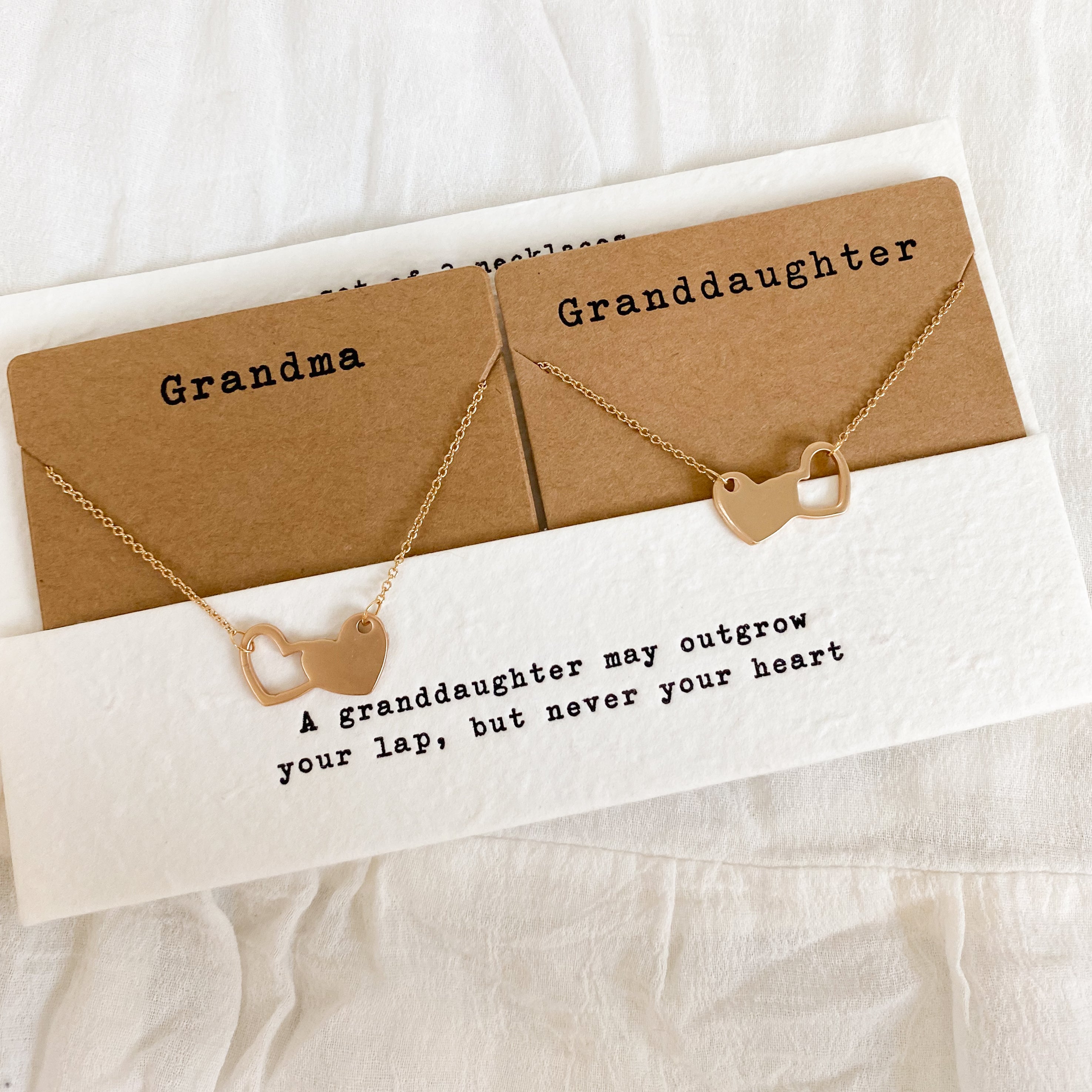 Grandma and Granddaughter Necklace Set